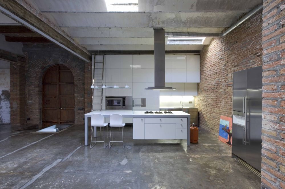 Cocina tipo loft