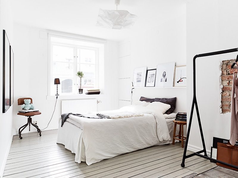 Habitación blanca de estilo nórdico Habitación blanca de estilo nórdico